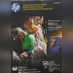 5 /$25 HP Advanced Photo Paper - Glossy Black & Green Pack